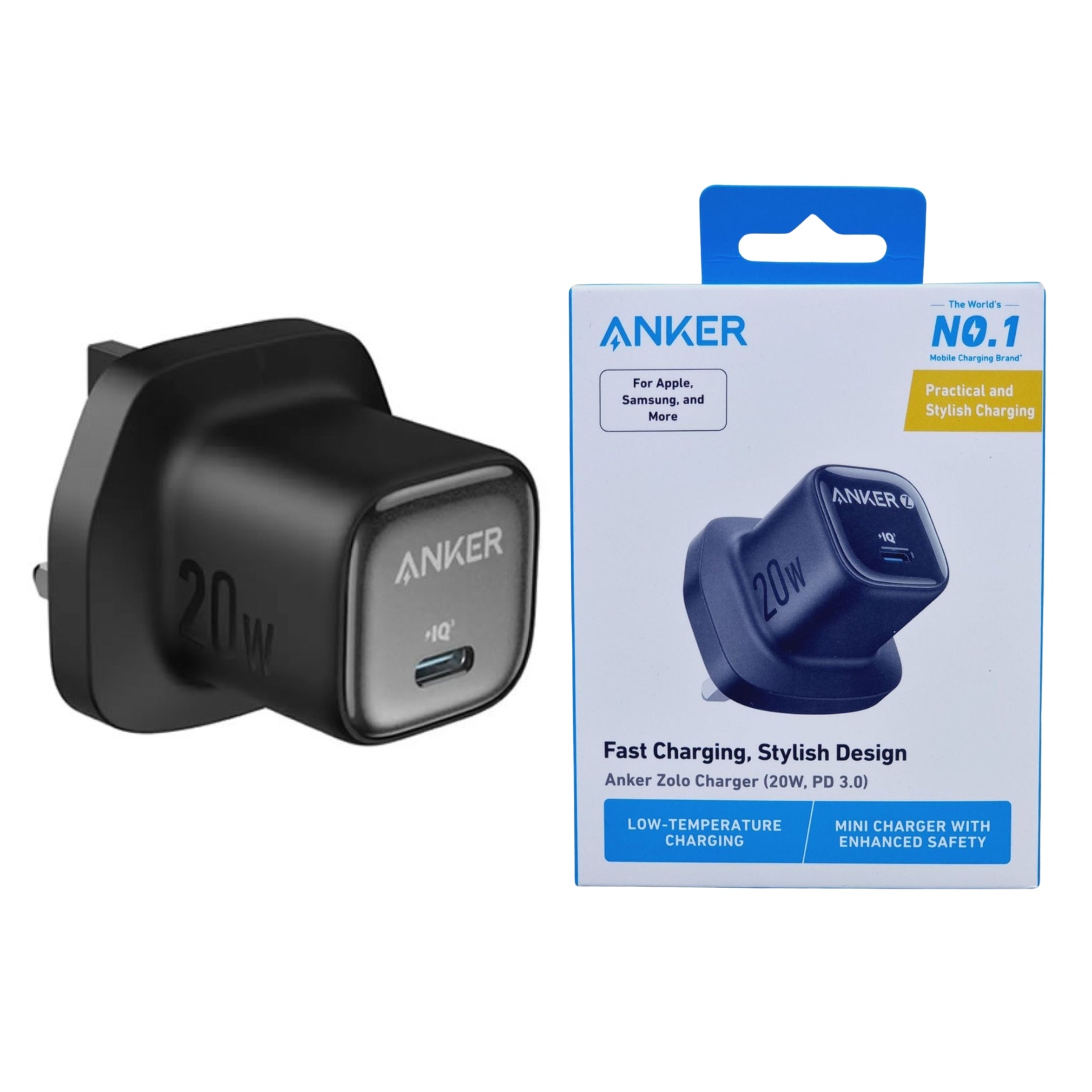 Anker Zolo 20W USB-C Charger (A2699K11) – Fast Wall Adapter Black