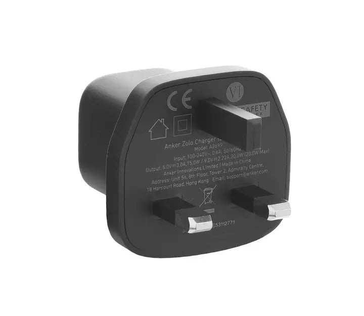 Anker Zolo 20W USB-C Charger (A2699K11) – Fast Wall Adapter Black