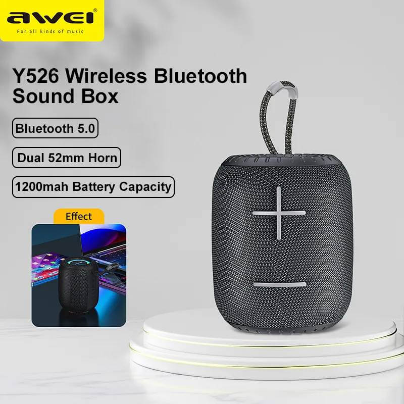 Awei Y526 Portable Bluetooth Speaker – 6 W, 1,200 mAh, IPX4 Water Resistant
