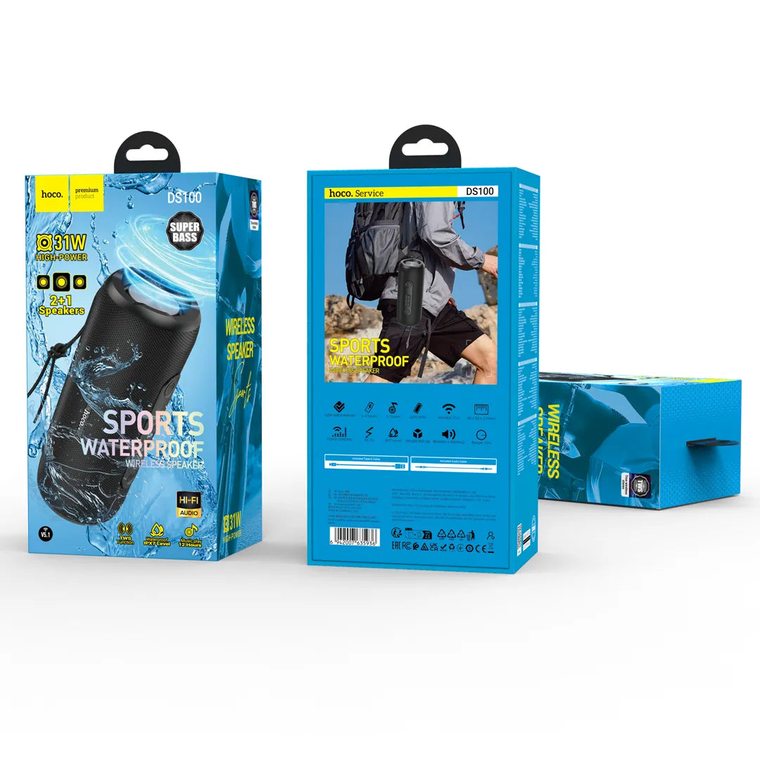 Hoco DS100 – 31W Super Bass Waterproof Bluetooth Speaker