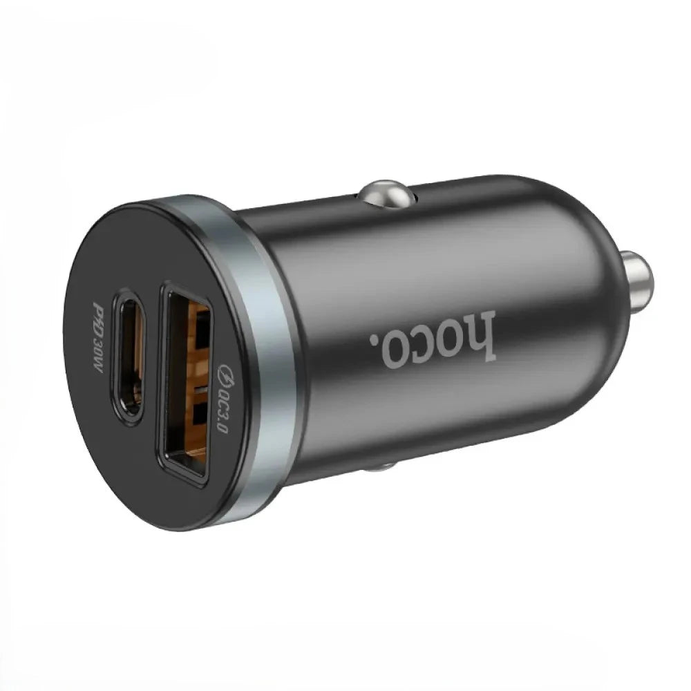 HOCO DZ19 – 48W ডুয়াল-পোর্ট কার চার্জার (PD + QC 3.0)