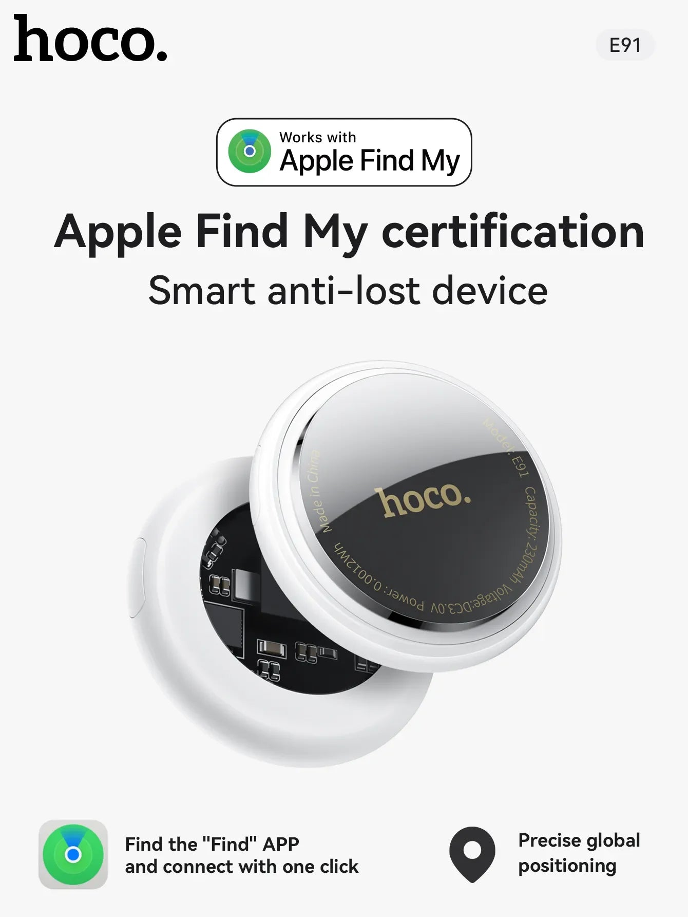 Hoco Tag E91 – Smart GPS Tracker / Anti-Lost Device