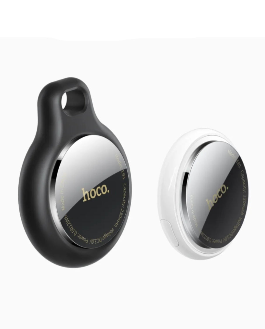Black and white device with 'hoco' branding, featuring a silicone case on a white background.