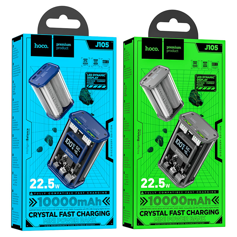 Hoco J105 Discovery Edition – 10,000 mAh Fast-Charge Power Bank (22.5W)