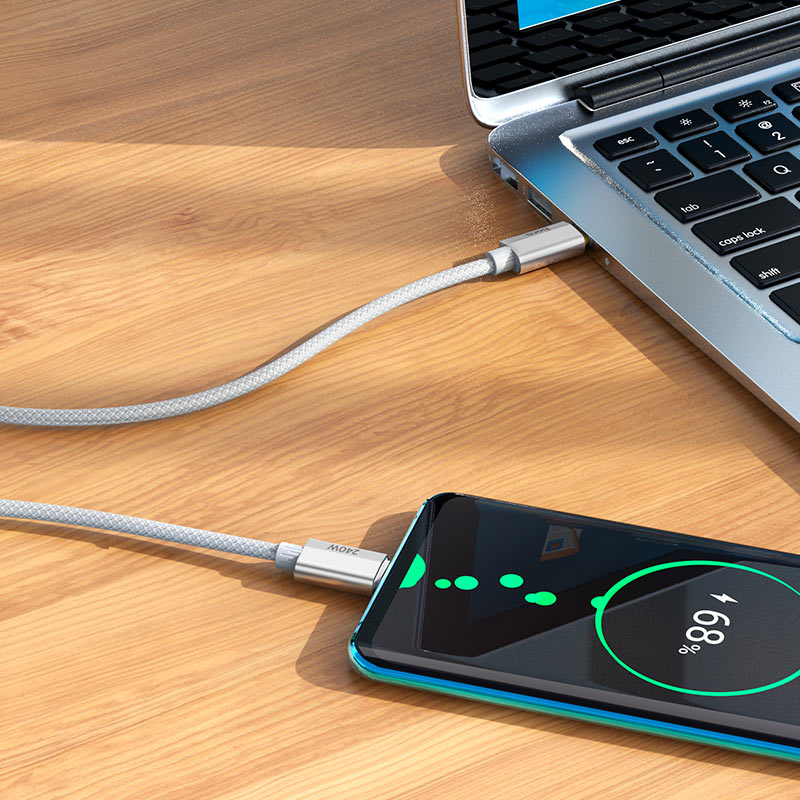 HOCO U134 Primero 240W USB-C থেকে USB-C ফাস্ট চার্জিং ডেটা কেবল
